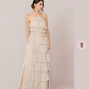Revelry Champagne Tulle Maxi Dress